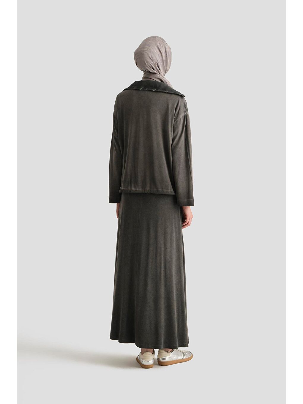 Gri Viskon Ceketli Takım 25Yd9148 Antrasit-4