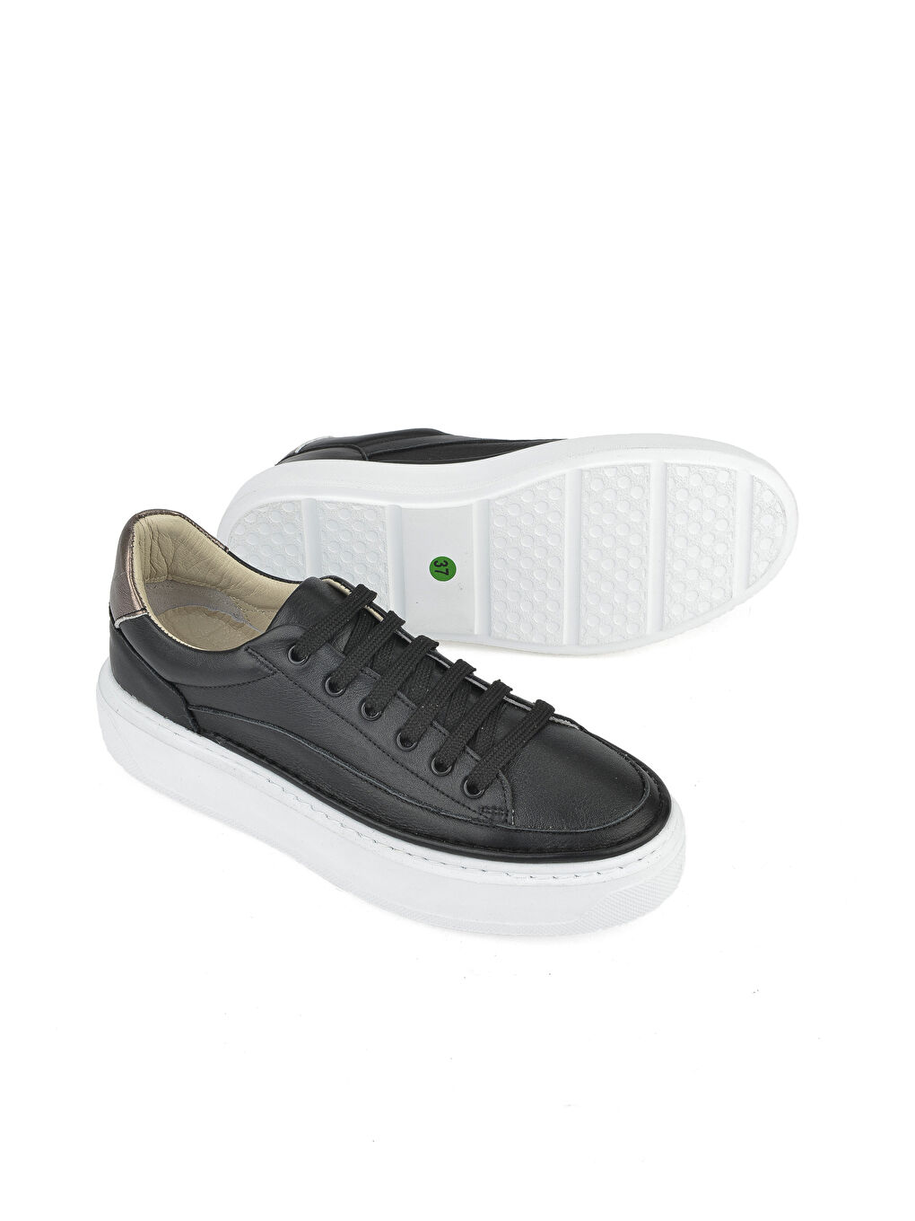 Kadın Hakiki Deri Sneaker 1511035Z6200 Siyah-3