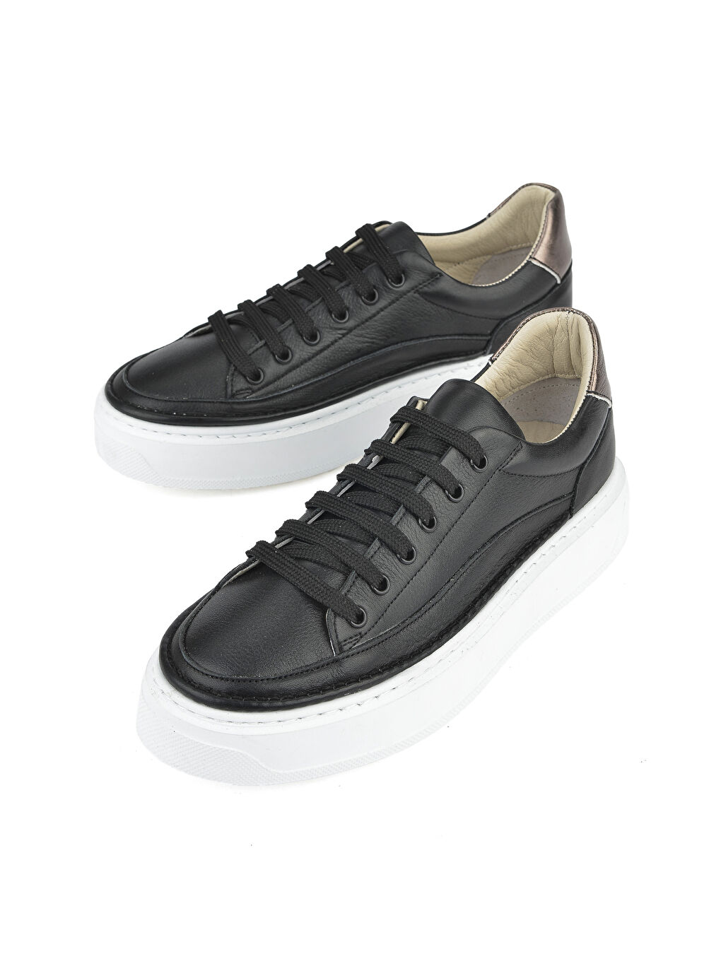 Kadın Hakiki Deri Sneaker 1511035Z6200 Siyah-4