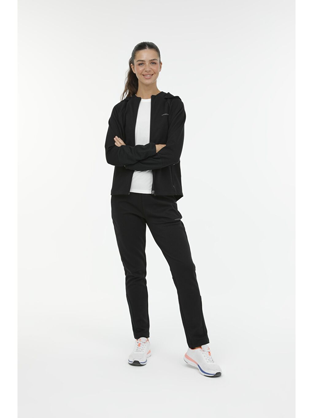 WL MILA 18CT321 3FX Siyah Kadın Eşofman Üstü-2