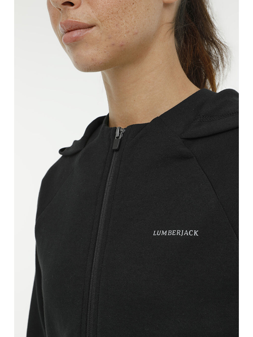 WL MILA 18CT321 3FX Siyah Kadın Eşofman Üstü-3