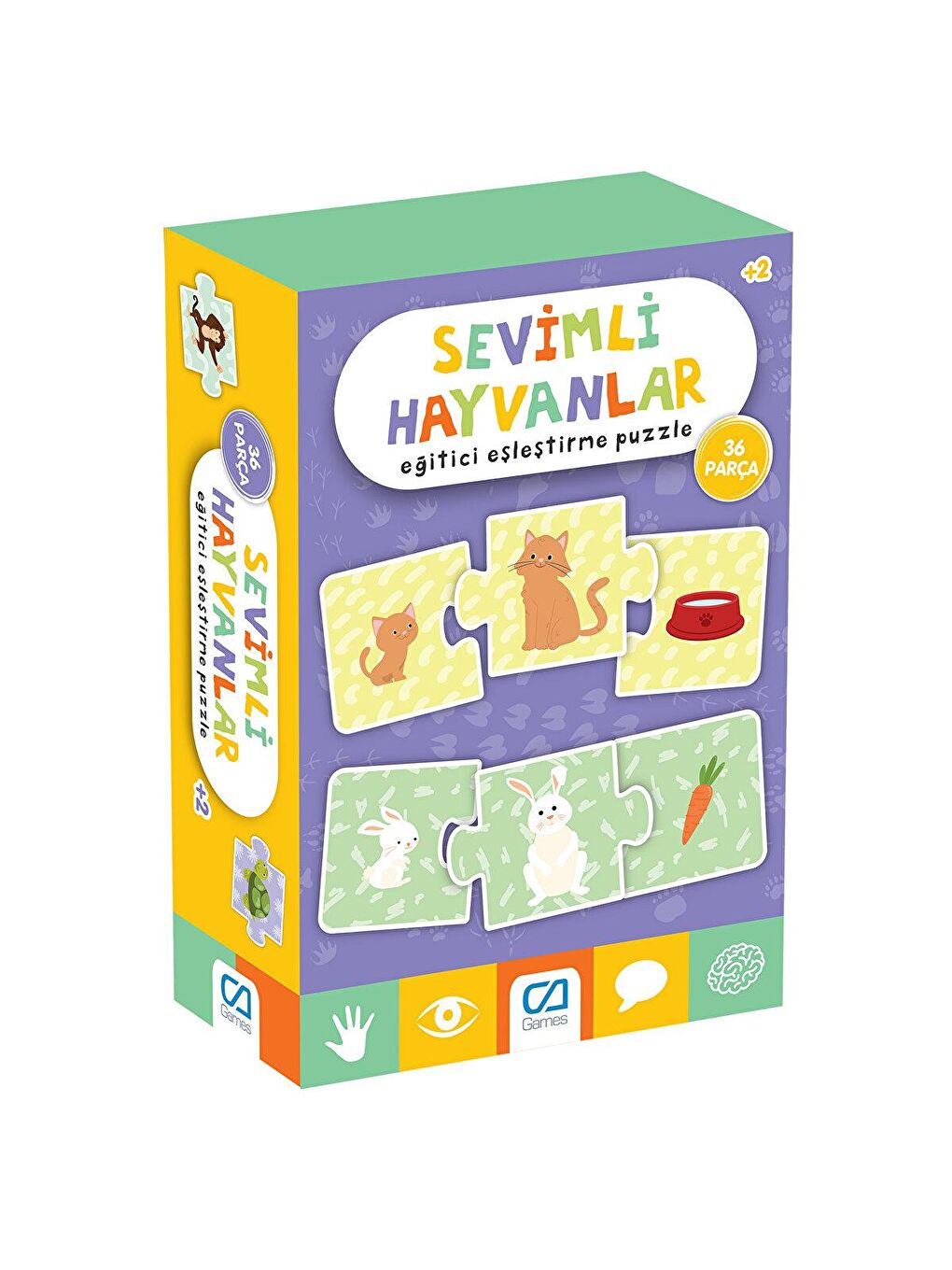 CA Games Karışık Sevimli Hayvanlar Eğitici Eşleştirme Puzzle 36 Parça