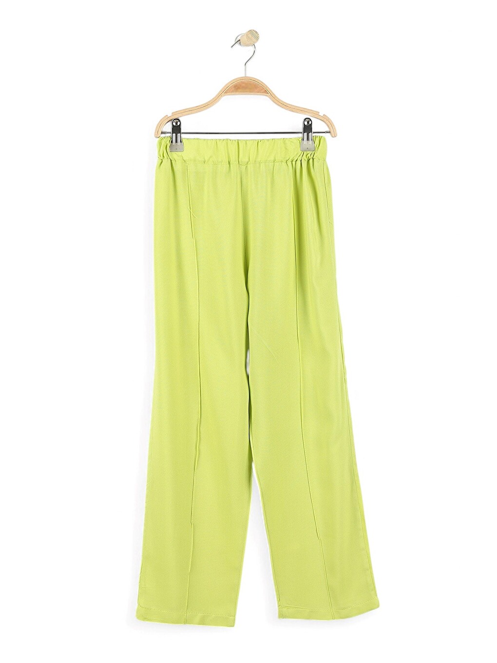 Yeşil Kız Çocuk Yazlık Etnik Desen Bluzlu, Müslin Pantalonlu 6-7-8-9-10 Yaş Bol Paçalı Takım-3