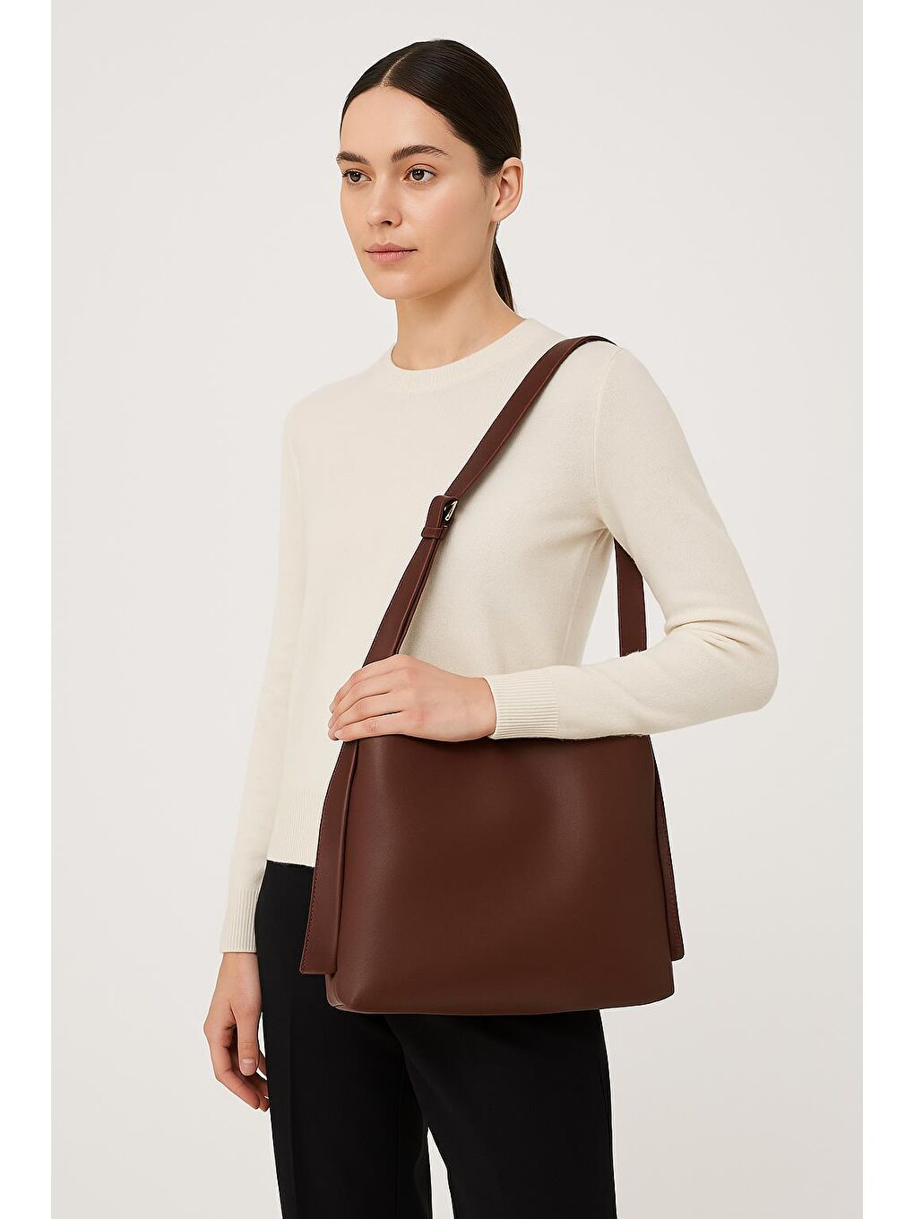 Bordo Suni Deri El, Kol Ve Omuz Çantası