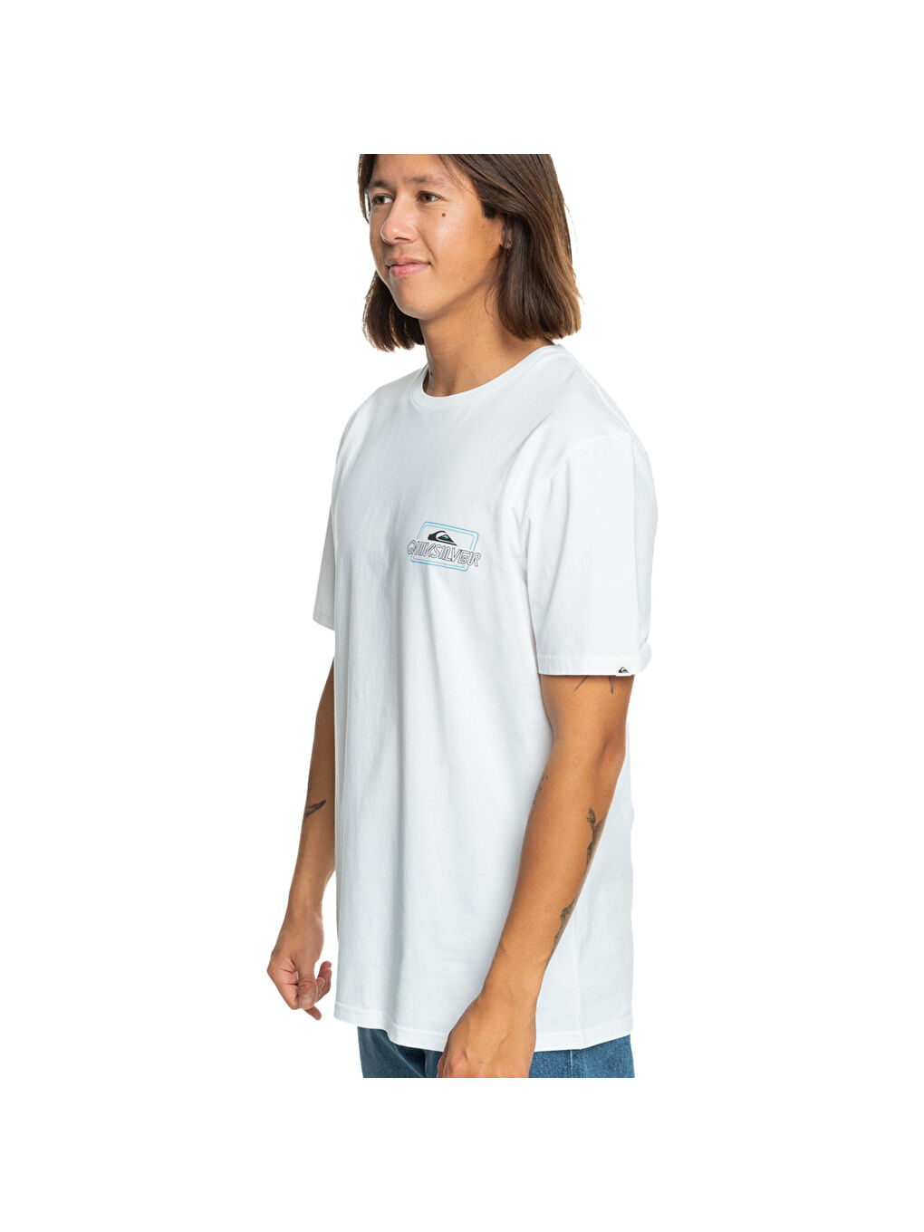 Line By Line Erkek Beyaz Tişört-1