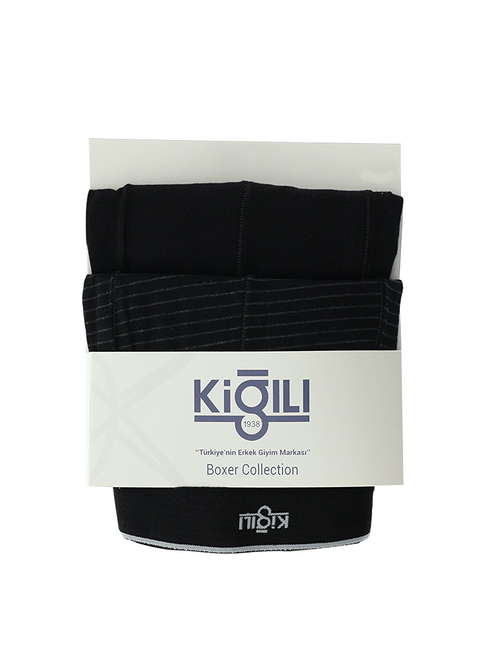 Siyah 2'li Desenli Pamuklu Boxer Seti