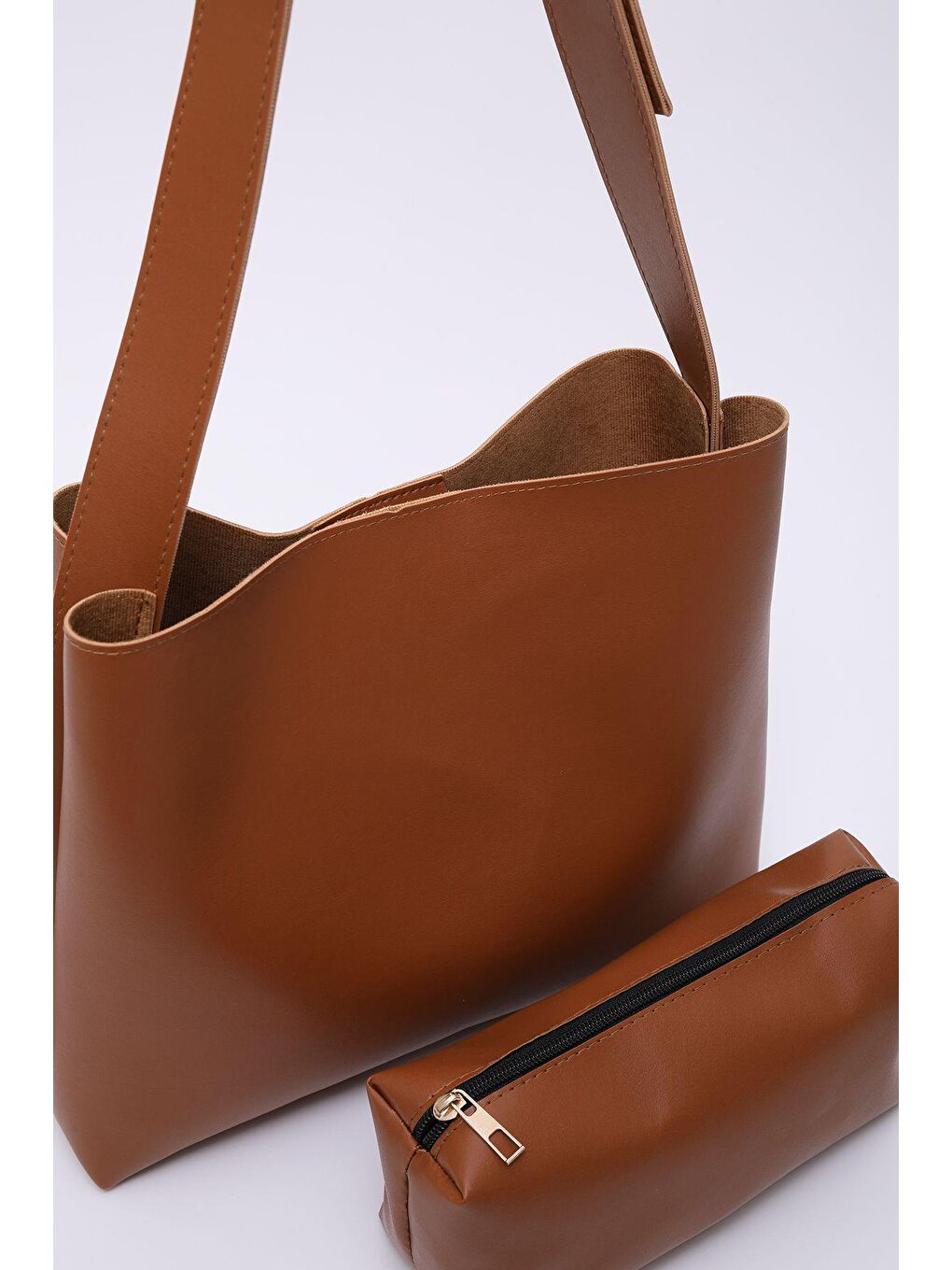 Kahverengi Suni Deri El, Kol Ve Omuz Çantası-2