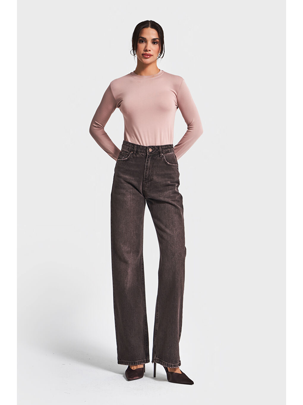 Mavi Kadın Taşlanmış Koyu Jean Rengi Doris 2w5-138 Straight Fit Yüksek Bel %100 Pamuk Denim Jean-2