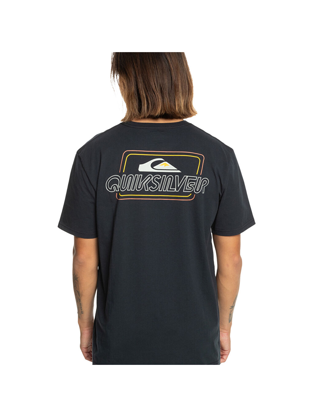 Line By Line Erkek Siyah Tişört-3