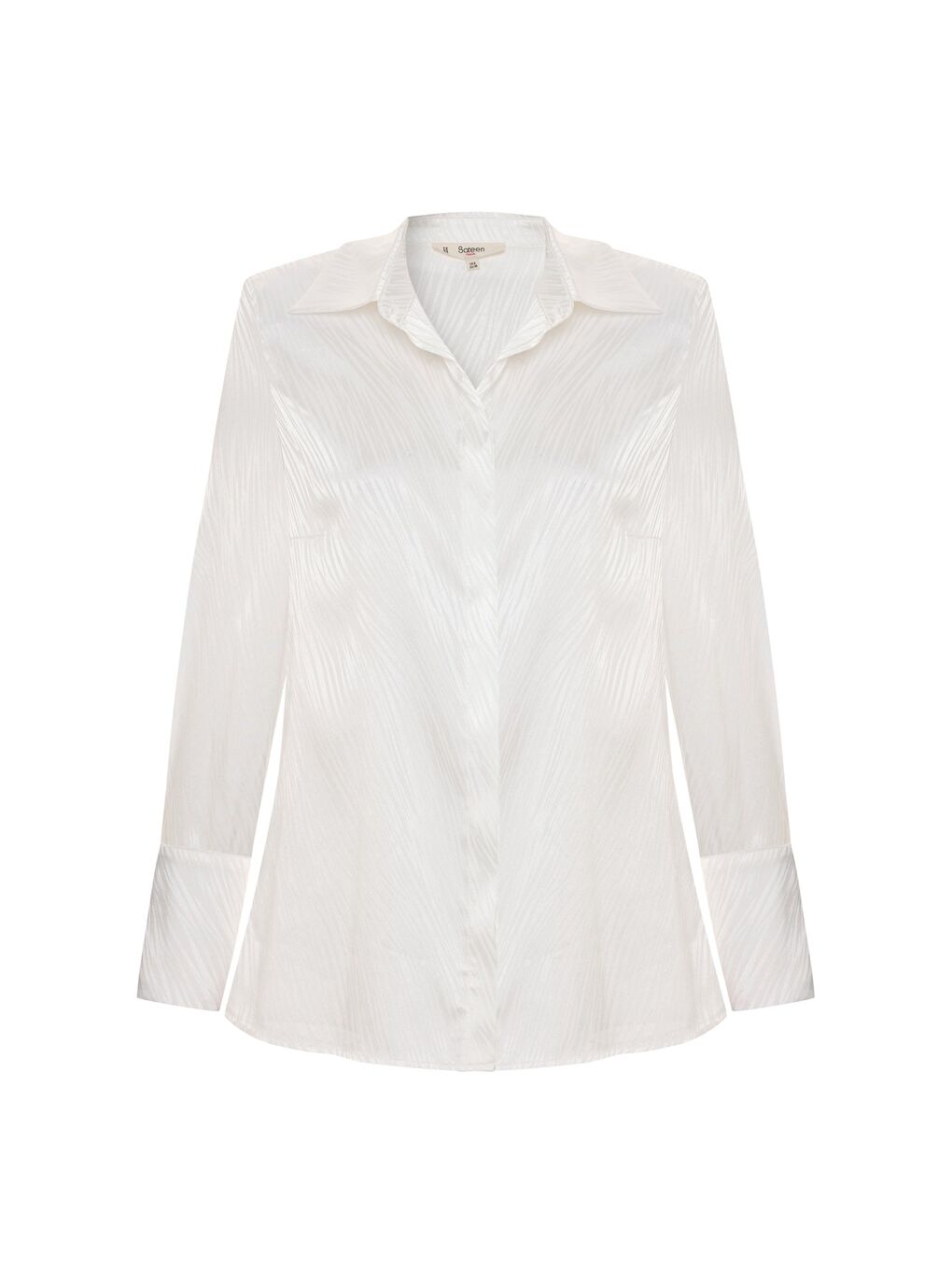 Zebra Desenli Gömlek - Ekru-7