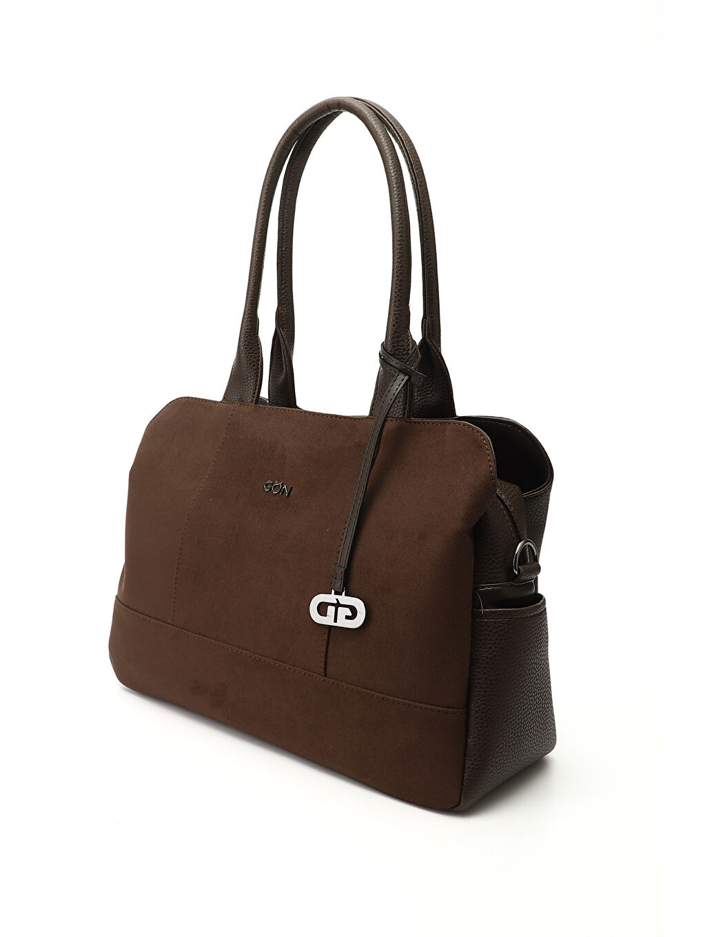 Kahverengi Kadın TÜTÜN KAHVE Uzun Askılı El ve Omuz Çantası-2