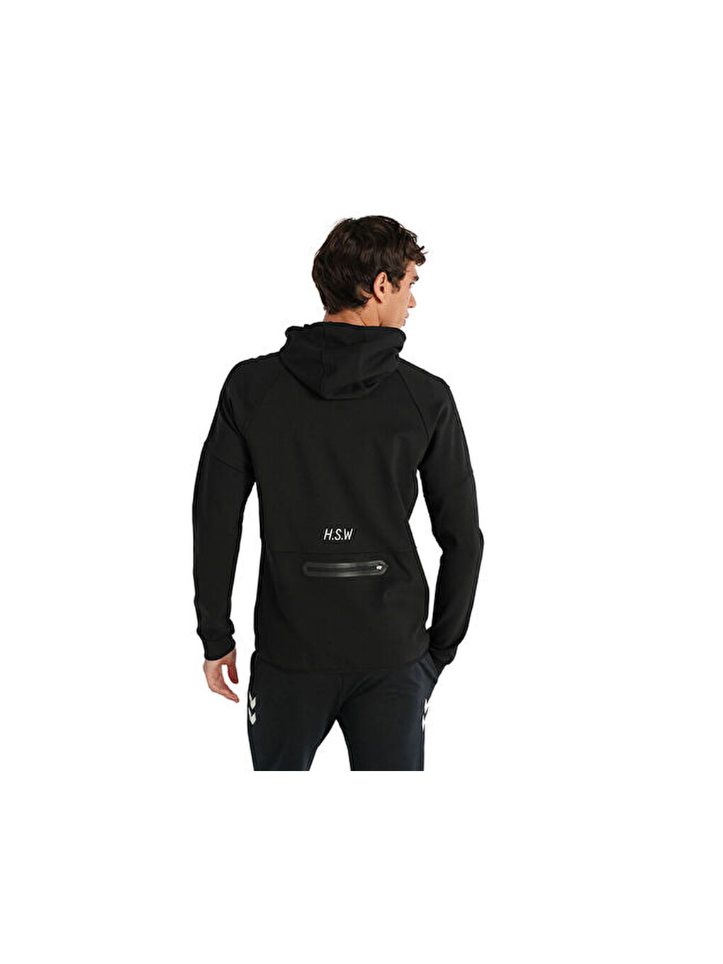 Inter Zip Hoodie Erkek Günlük Fermuarlı Sweatshirt 921257-2001 Siyah-1