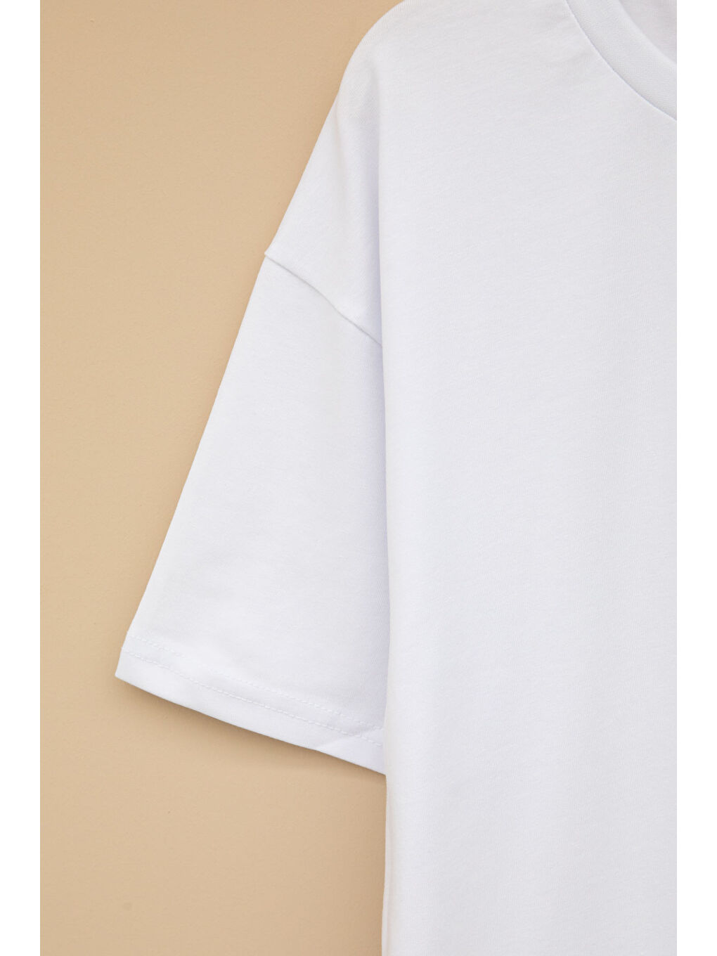 Ekru Skateboard Baskılı Cepli Erkek Çocuk Bisiklet Yaka Tişört 20912-2