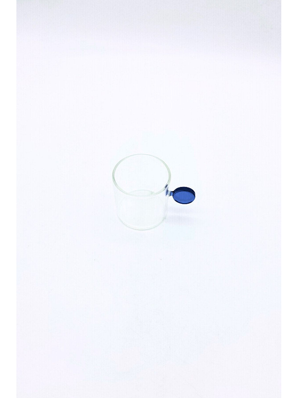 Renksiz Mavi Kulplu Cam Fincan Takımı 6 Adet-6