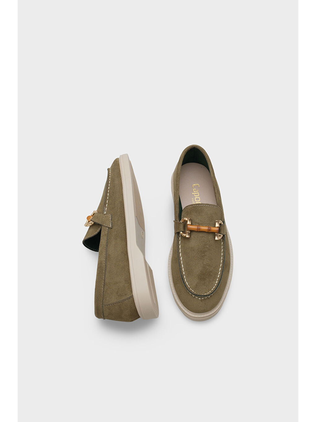 Haki Pauline Tokalı Kadın Loafer-4