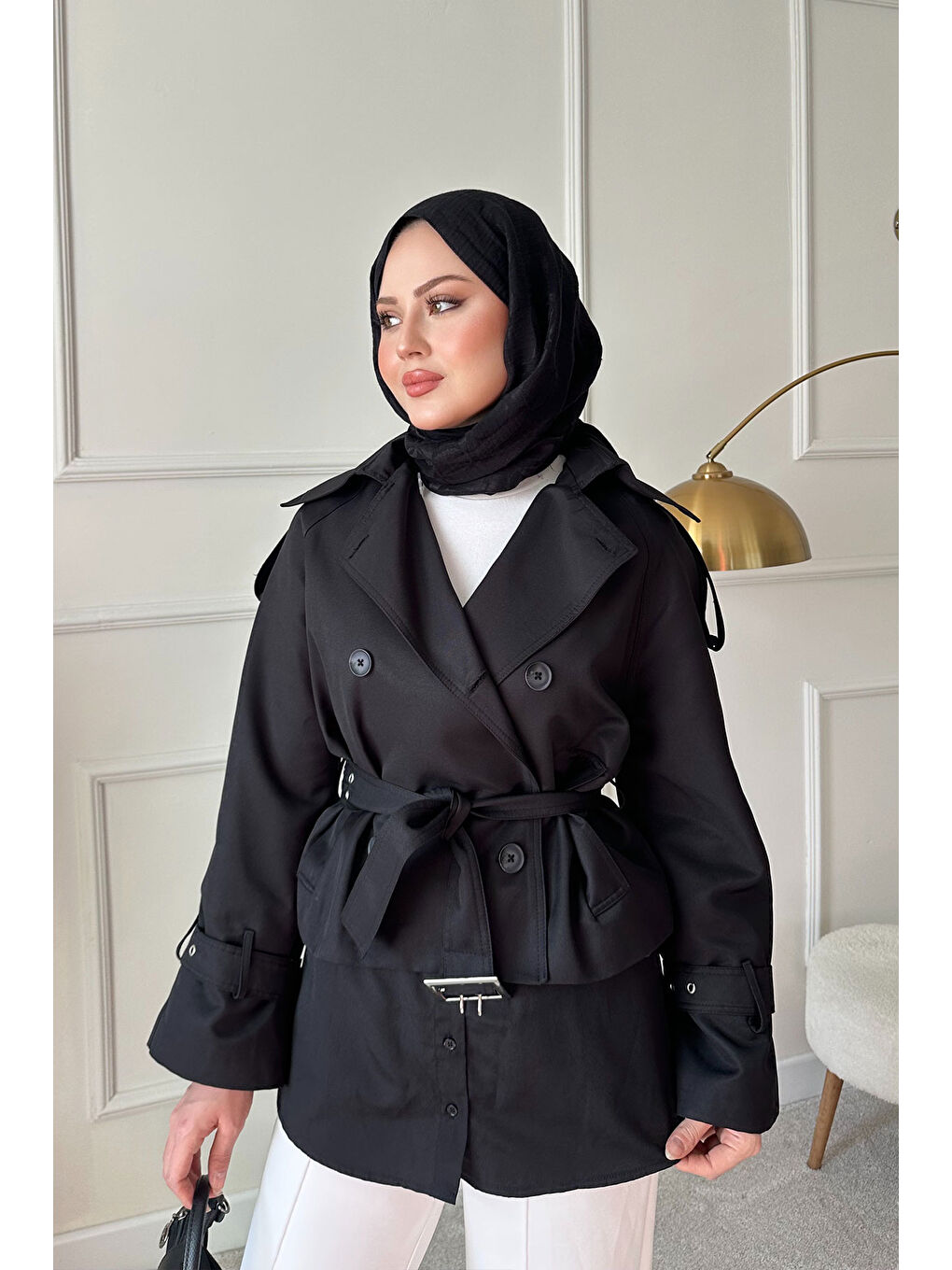 Kadın Etek Uzatıcı Düğme Detay İçlik Siyah-1