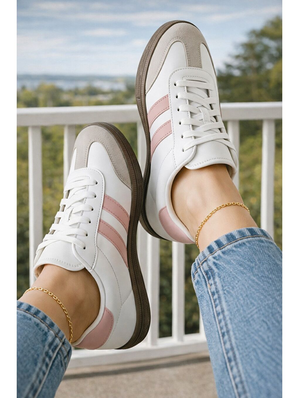 Beyaz FLEX RUN Unisex Spor Ayakkabı Günlük Casual Sneakers-5