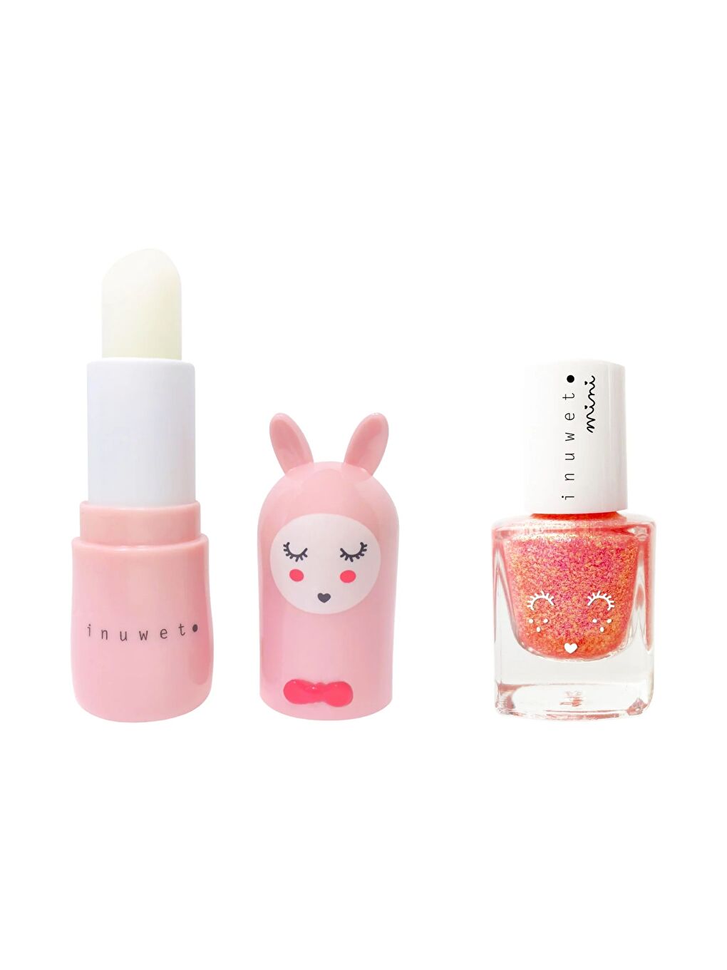 2'li Su Bazlı Oje ve Dudak Balmı Seti Çilek-1