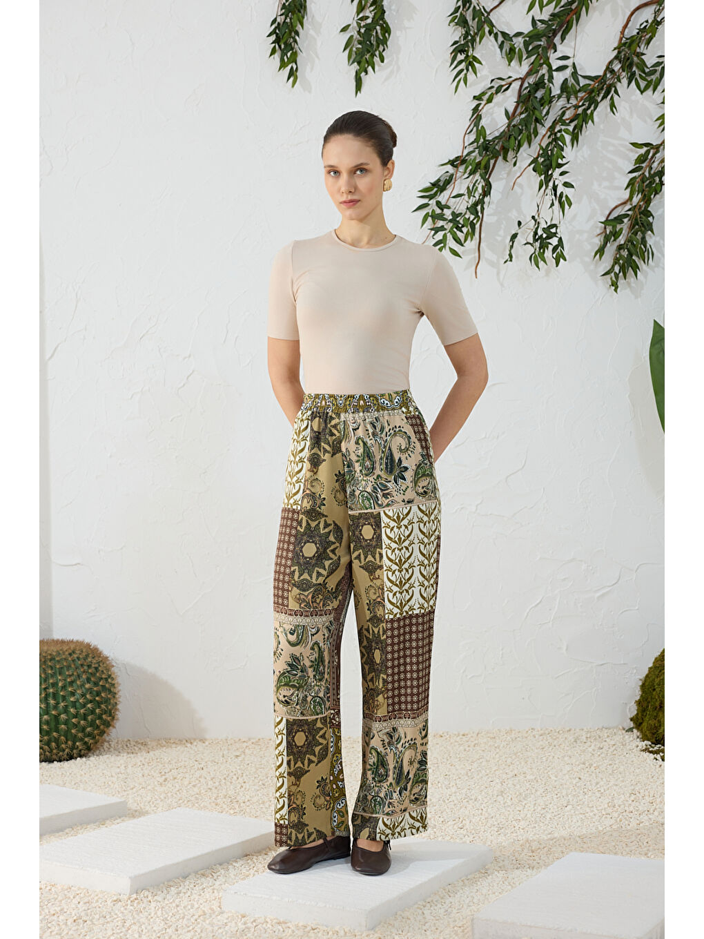 Haki Desenli Pantolon-4