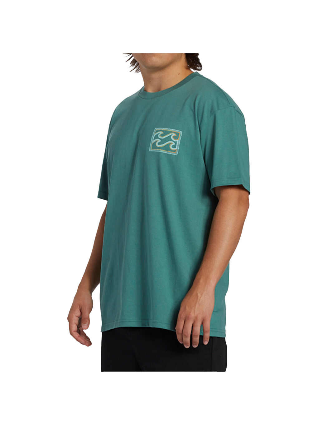 Crayon Wave Tees Erkek Yeşil Tişört-2