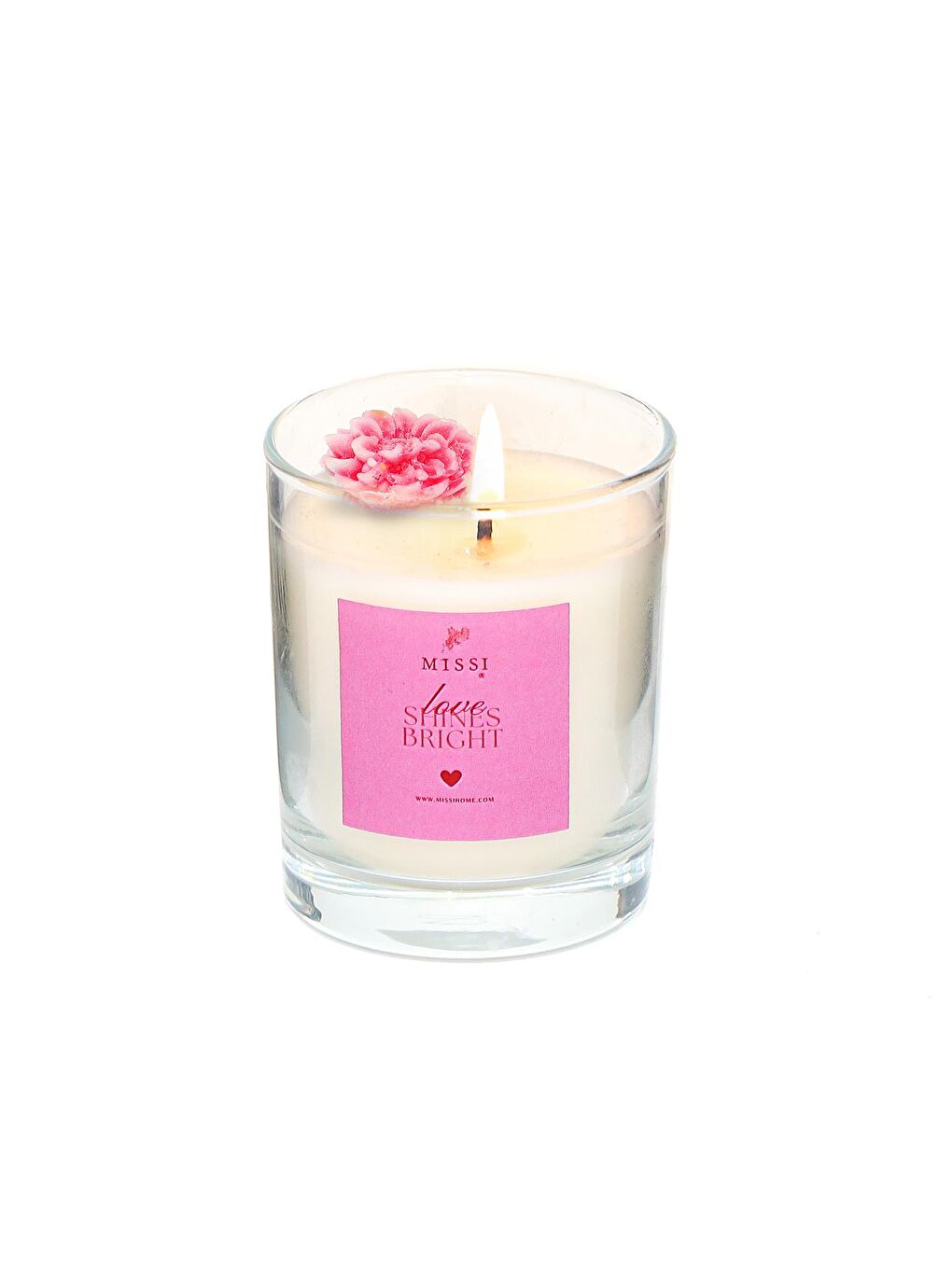 Ekru Sevgililer Günü Rosewood Kokulu Vegan Mum (140 gr)