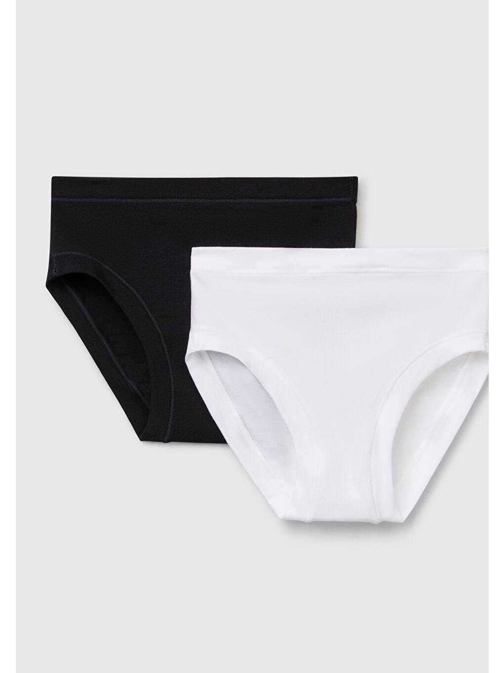 Kız Çocuk Siyah Süper Esnek 2'li Slip Külot Seti