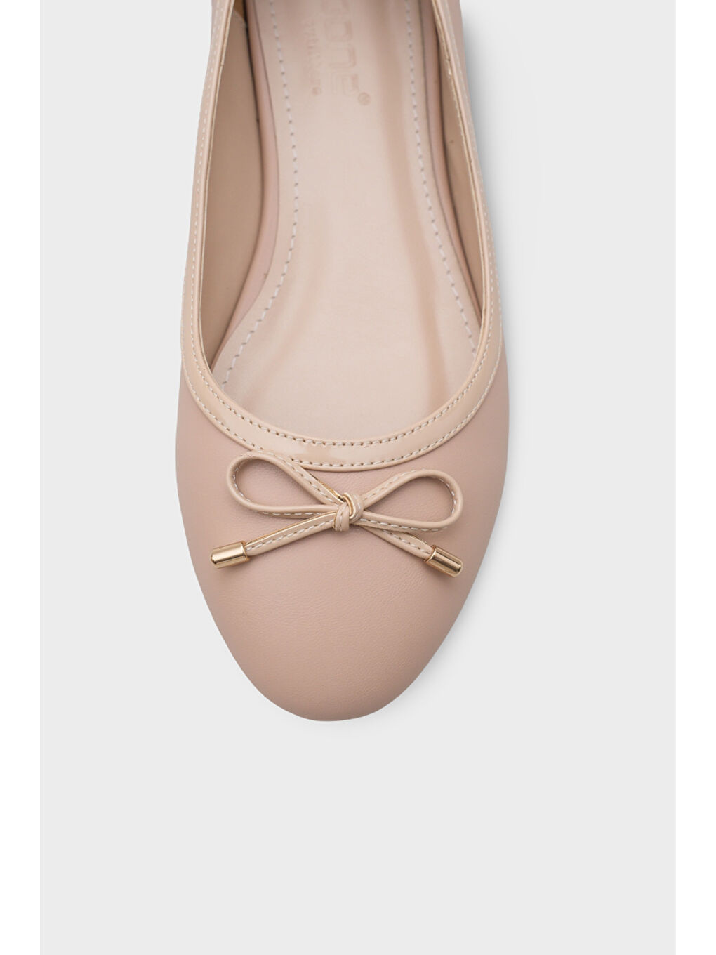 Ekru Florry Kısa Topuklu Kadın Babet-2