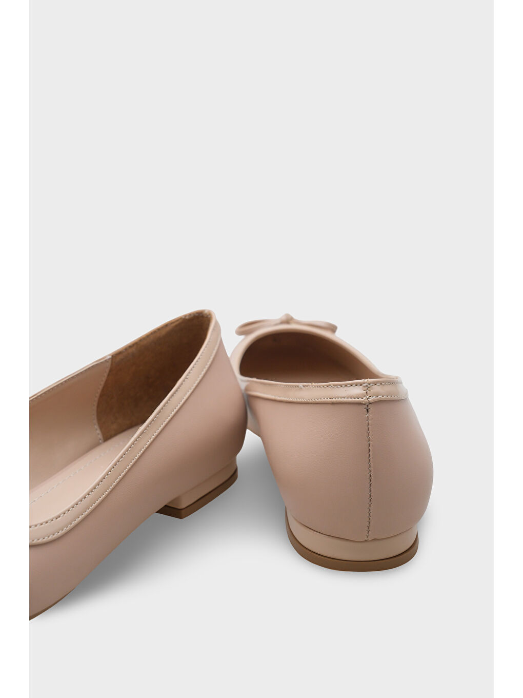 Ekru Florry Kısa Topuklu Kadın Babet-3