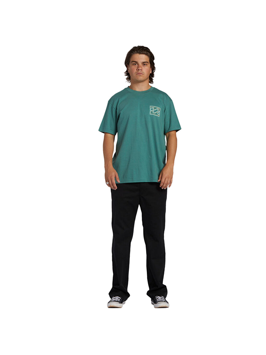 Crayon Wave Tees Erkek Yeşil Tişört-5