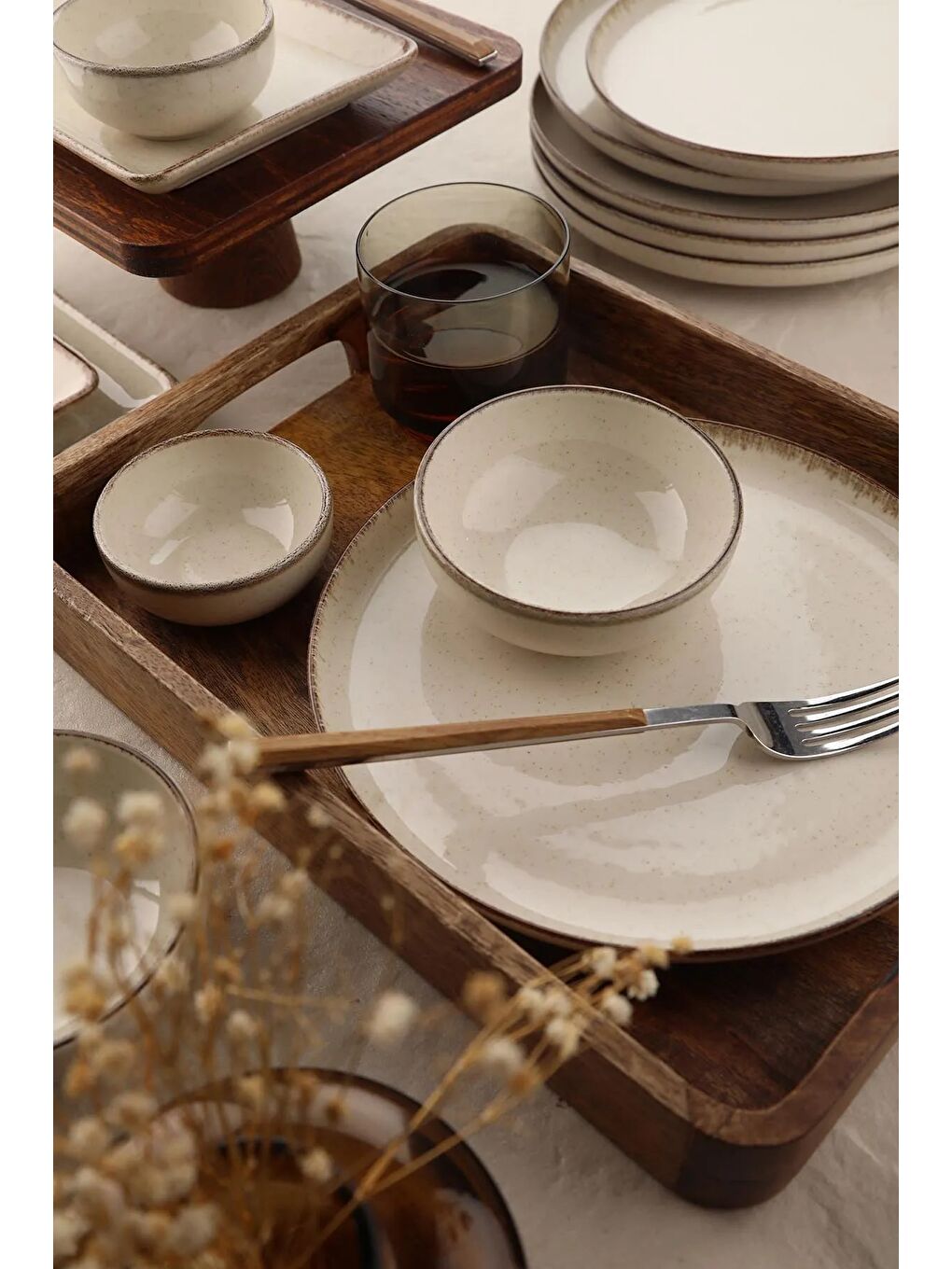 Bej Moderna Kahvaltı Takımı 14 Parça 6 Kişilik TarçınMOD14KH730P02-3