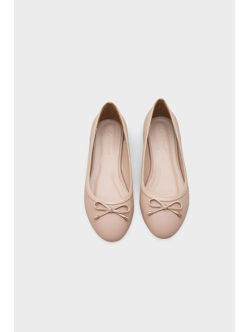 Ekru Florry Kısa Topuklu Kadın Babet-5