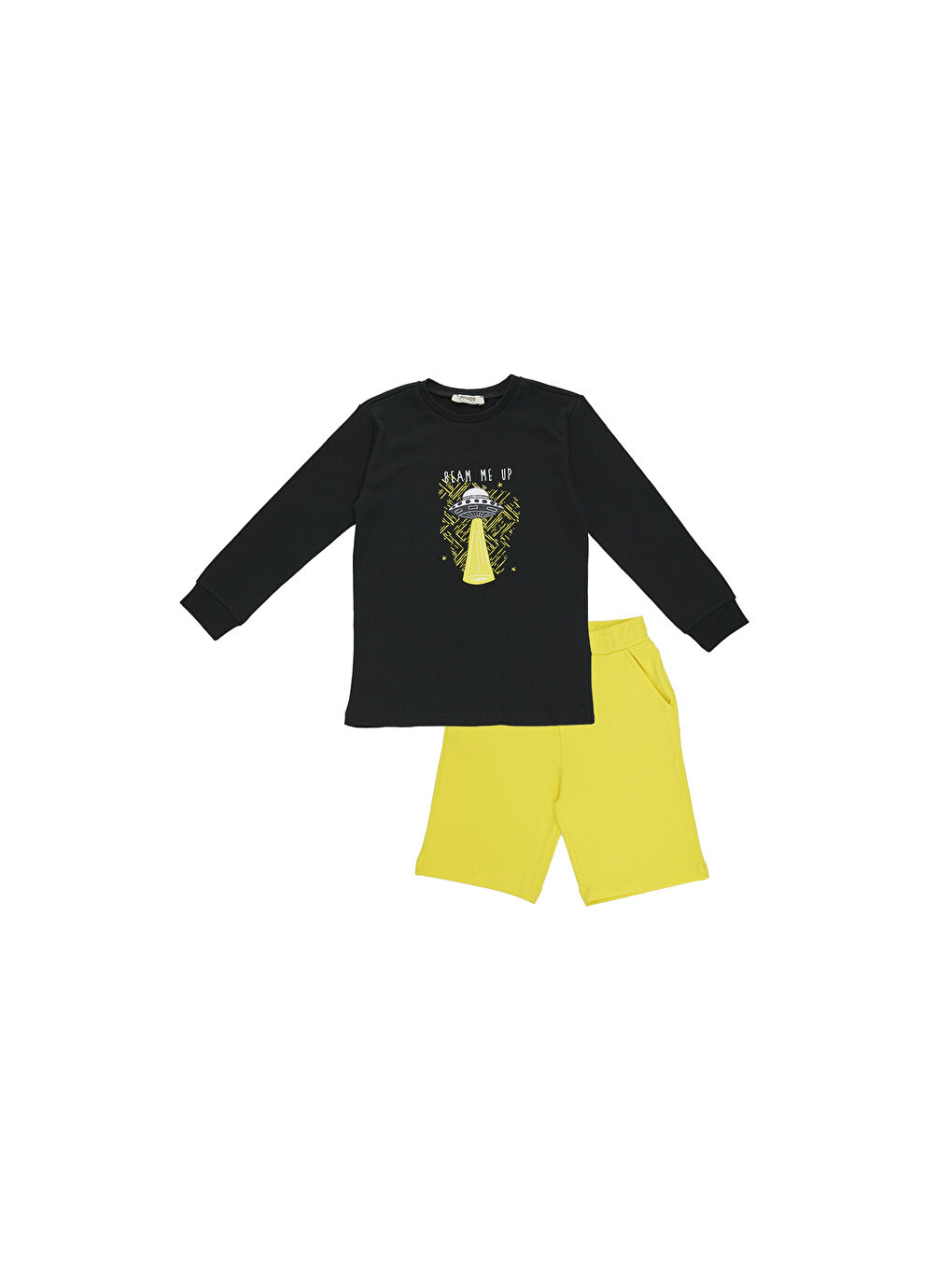 Siyah Erkek Çocuk 3'lü Set Pijama Takımı-1