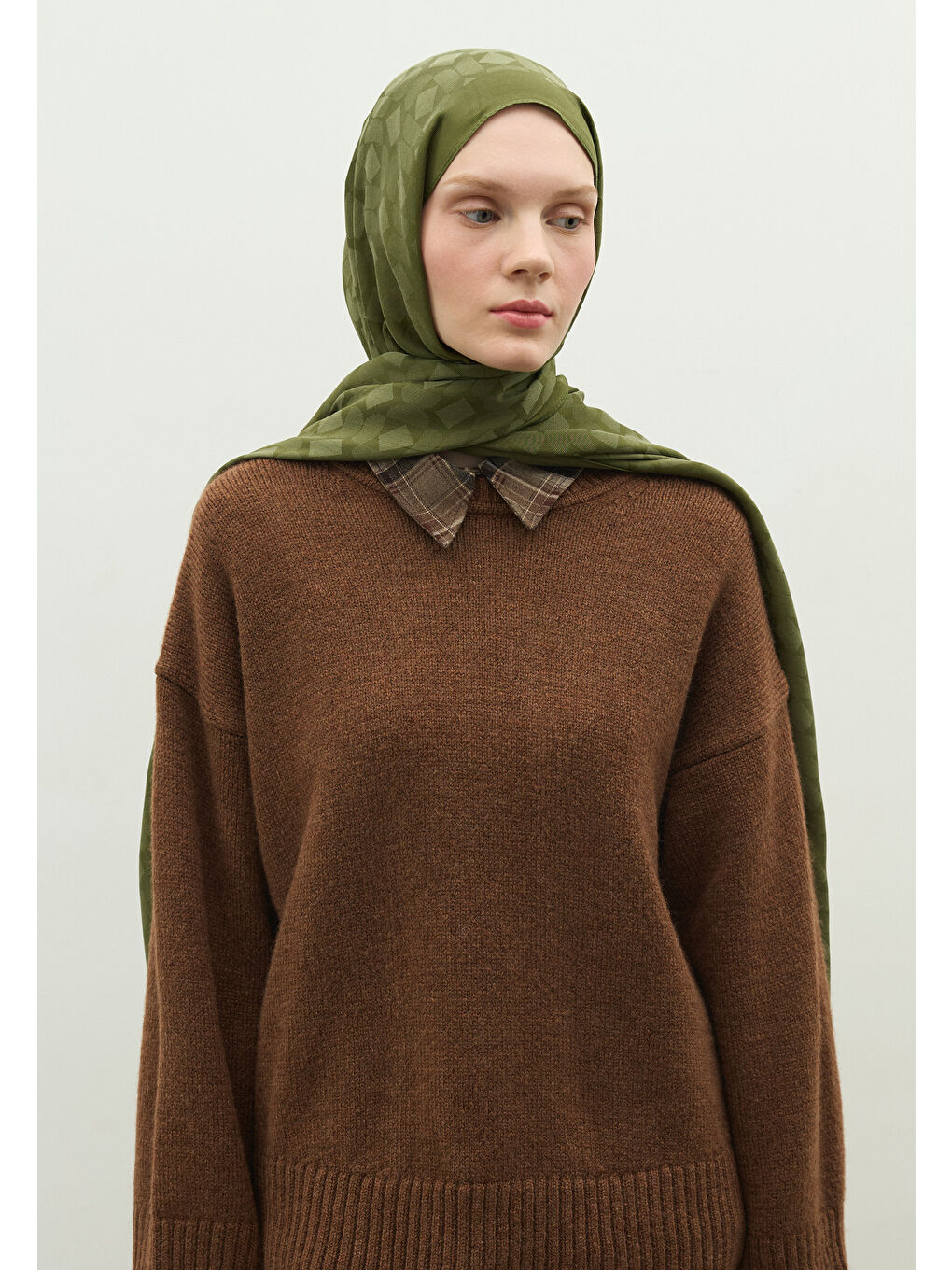 Haki OSLO PAMUK FLOŞ JAKARLI ŞAL ASKERİ HAKİ-1