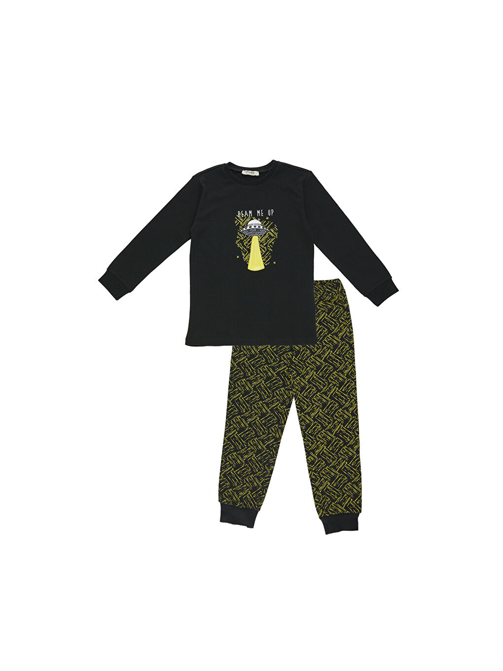 Siyah Erkek Çocuk 3'lü Set Pijama Takımı-2