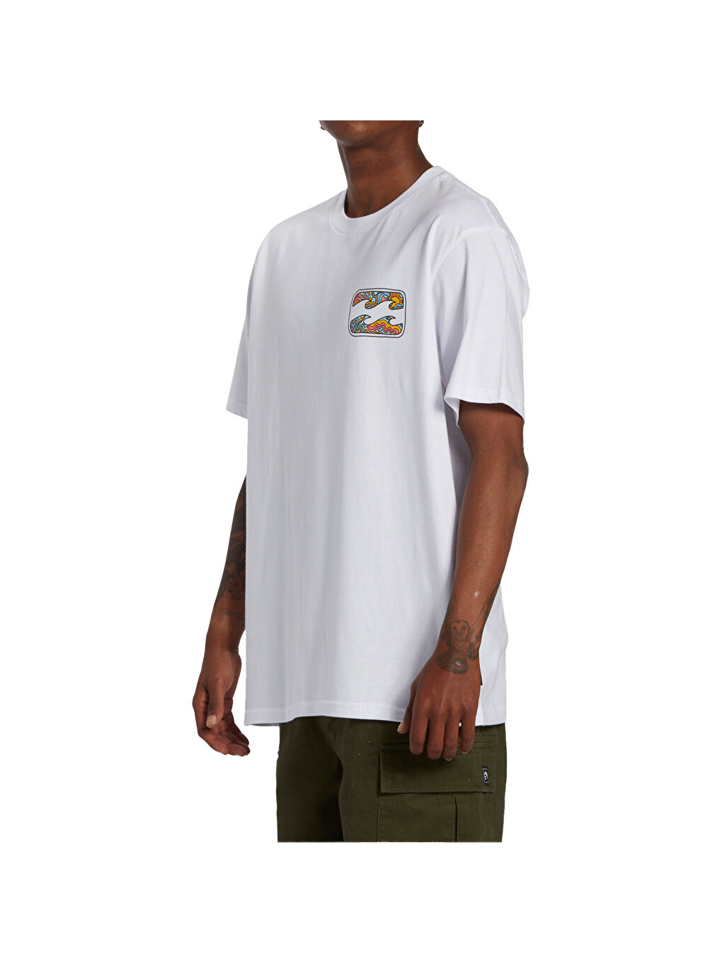 Crayon Wave Tees Erkek Beyaz Tişört-2