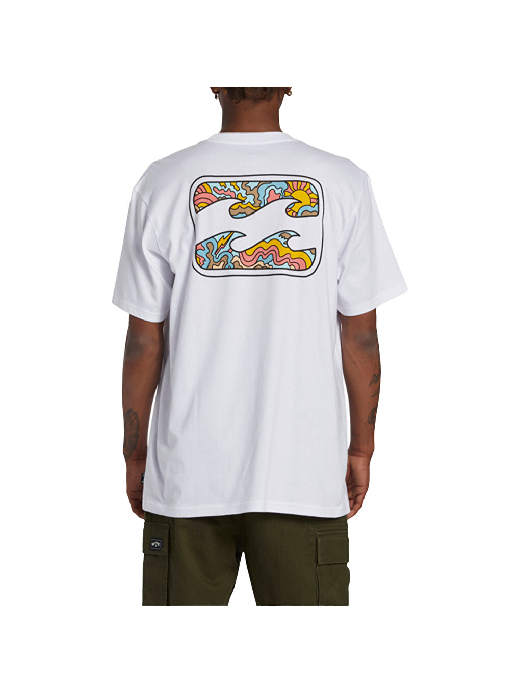 Crayon Wave Tees Erkek Beyaz Tişört-3