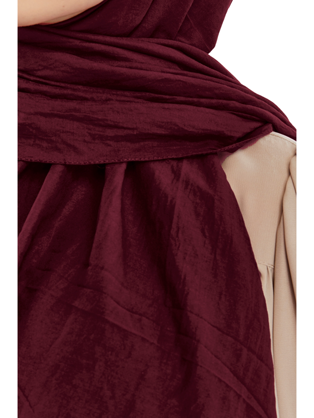 Bordo Pamuk Soft Şal-1