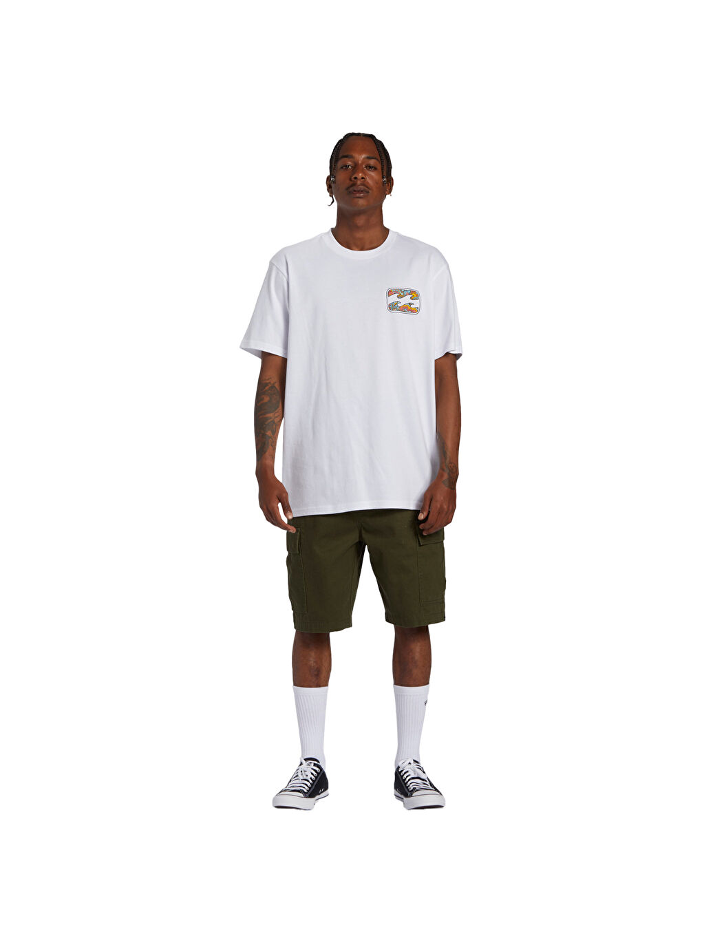 Crayon Wave Tees Erkek Beyaz Tişört-4