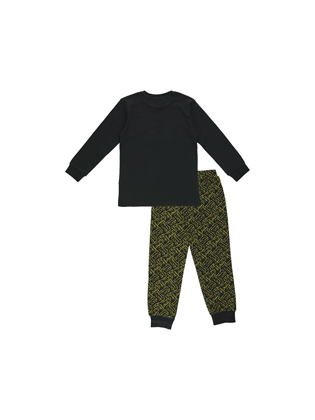 Siyah Erkek Çocuk 3'lü Set Pijama Takımı-7