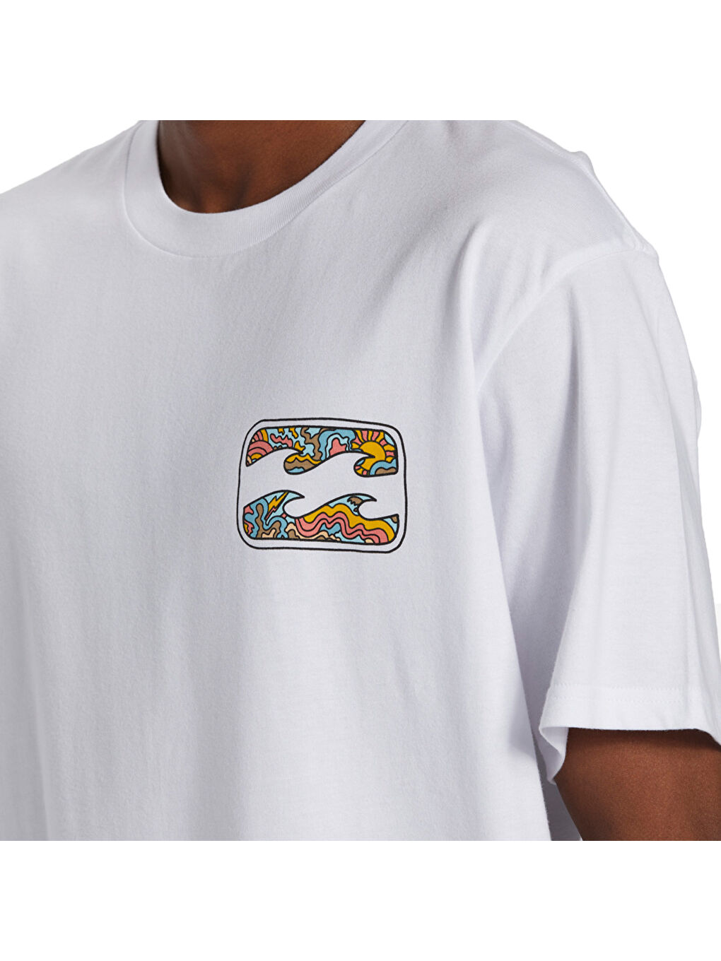 Crayon Wave Tees Erkek Beyaz Tişört-5