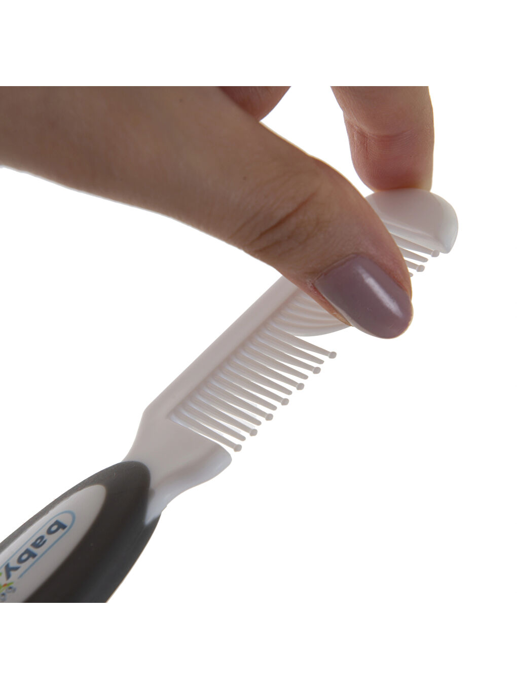 519 Fırça Tarak Seti Doğal Kıl Gri-1