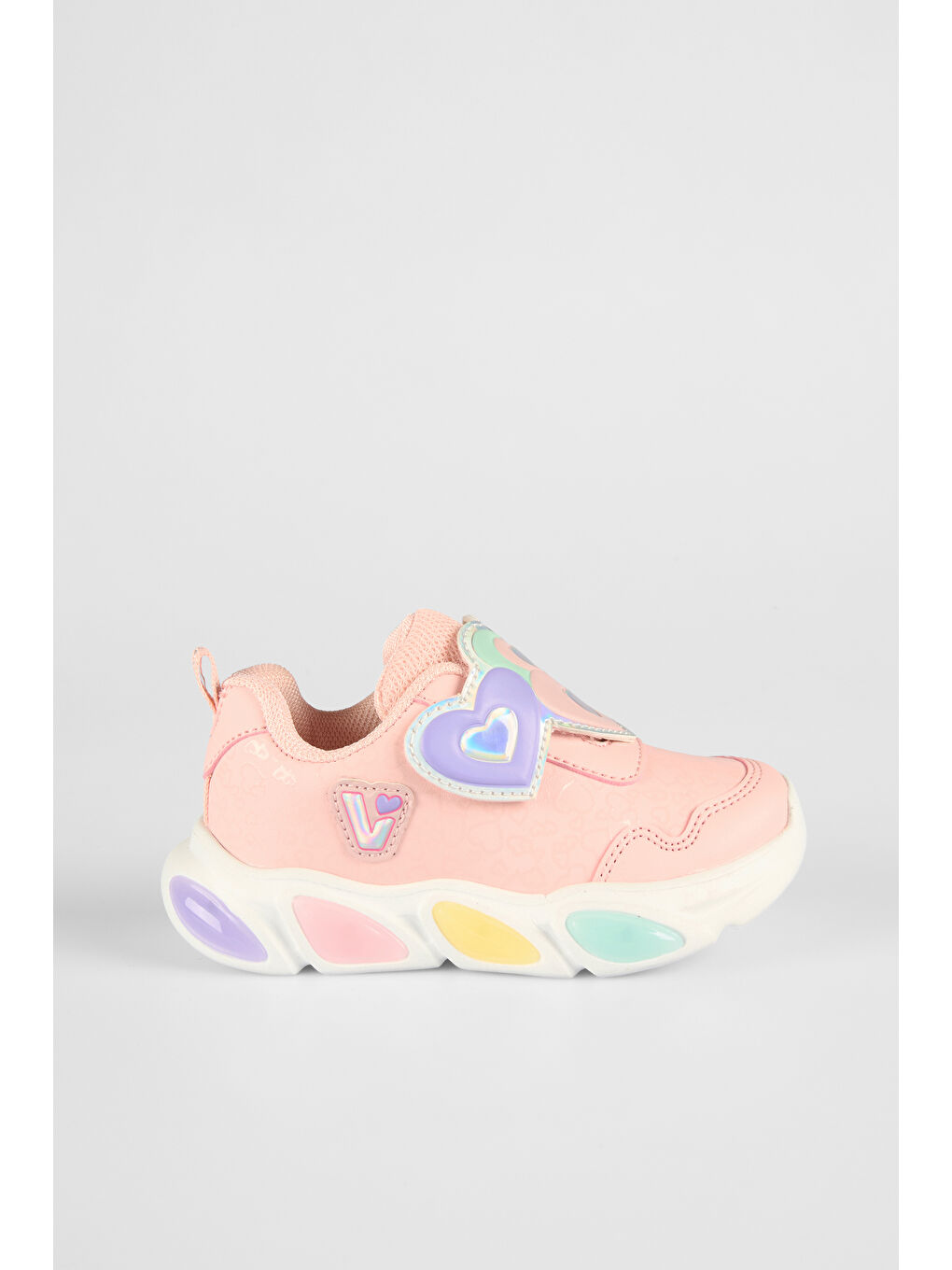 Pembe Lovely Işıklı Kız Bebek Pudra Spor Ayakkabı