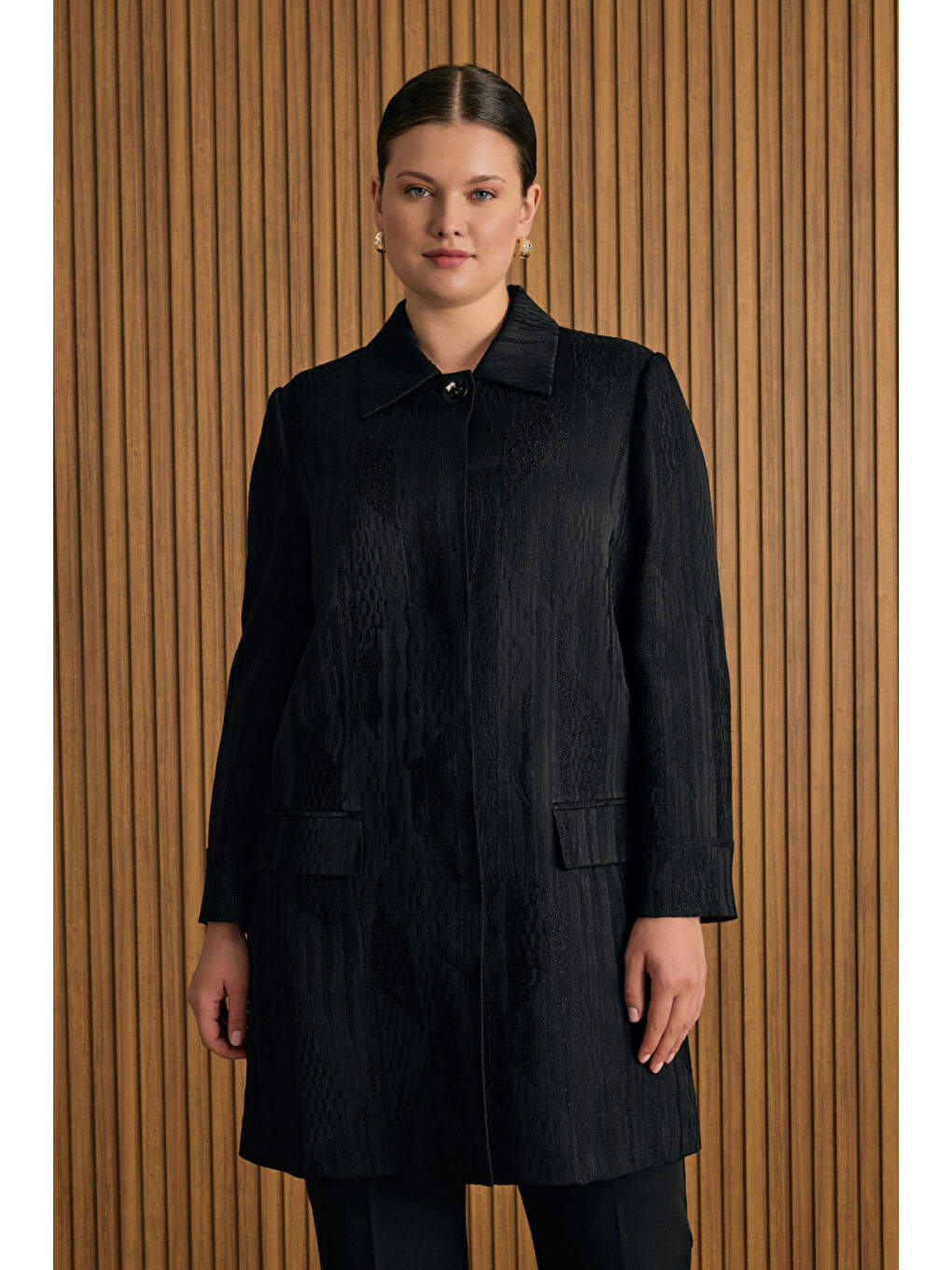 Siyah Özel Dokuma Kumaş Kap-2