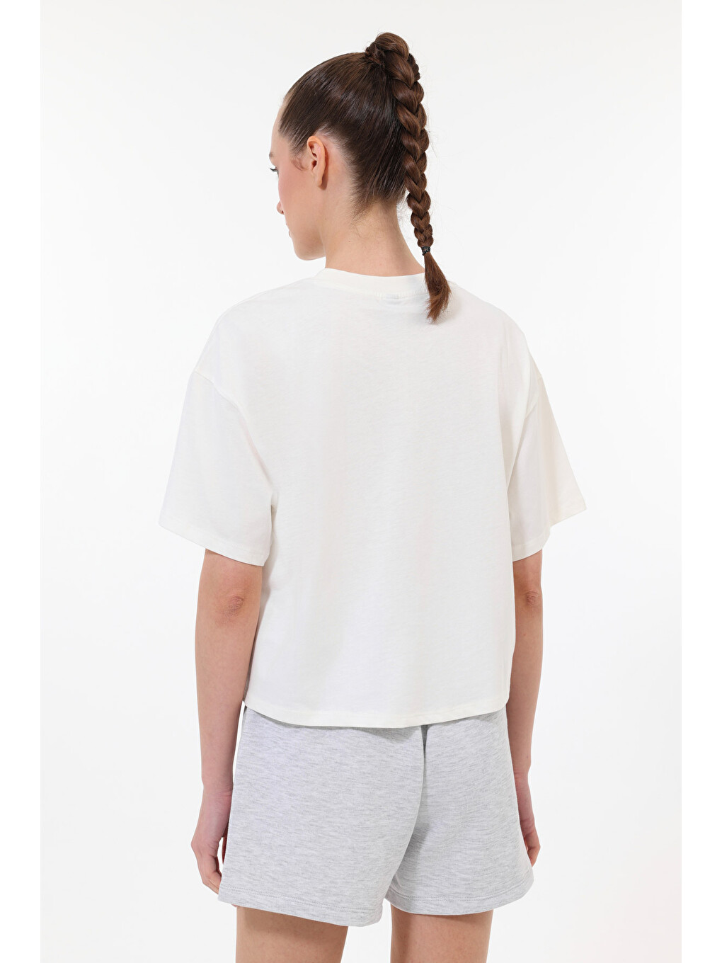 Bej WL ANWAR 11BT264 5FX Ekru Kadın Kısa Kol T-Shirt-1