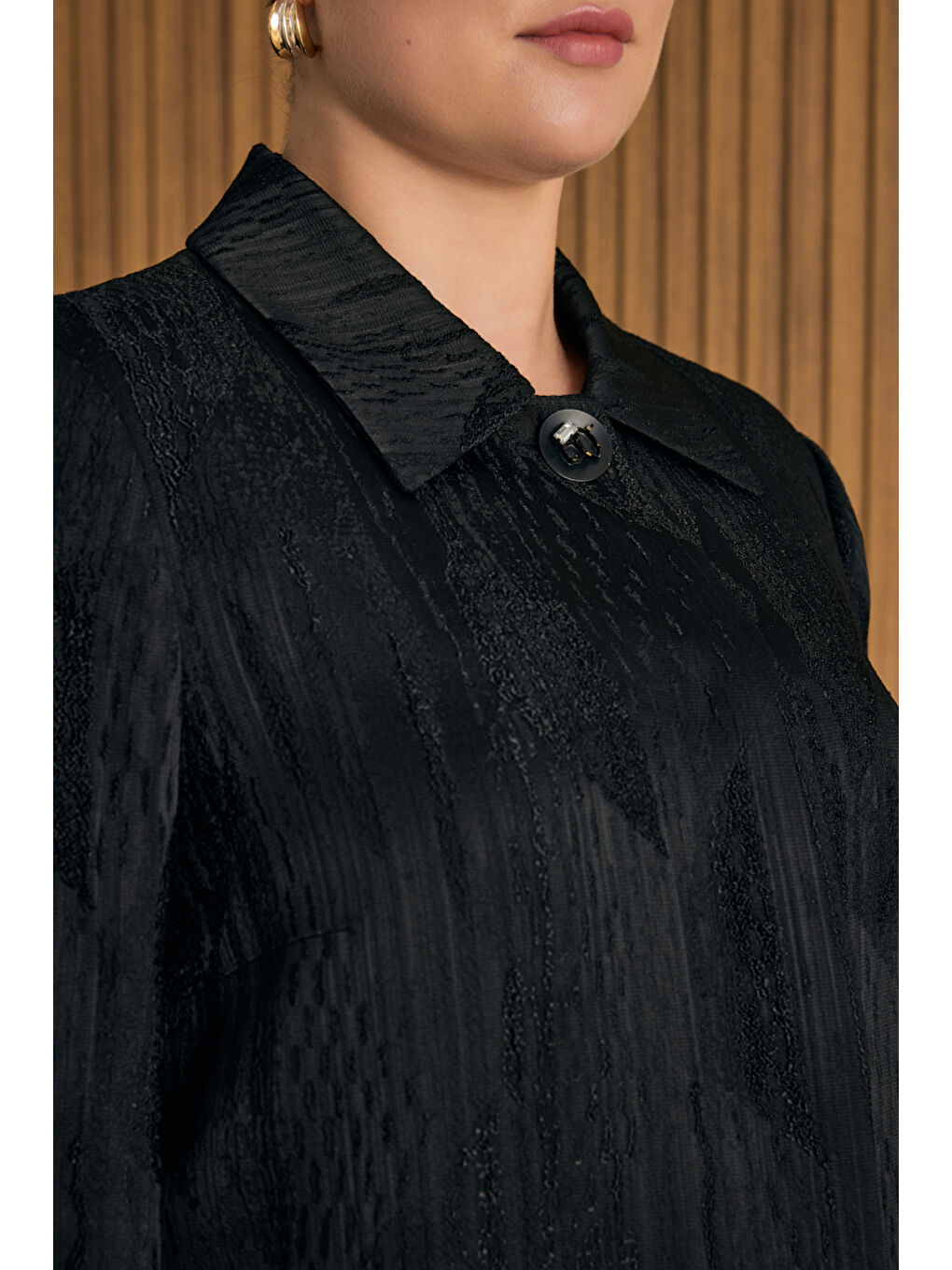 Siyah Özel Dokuma Kumaş Kap-4