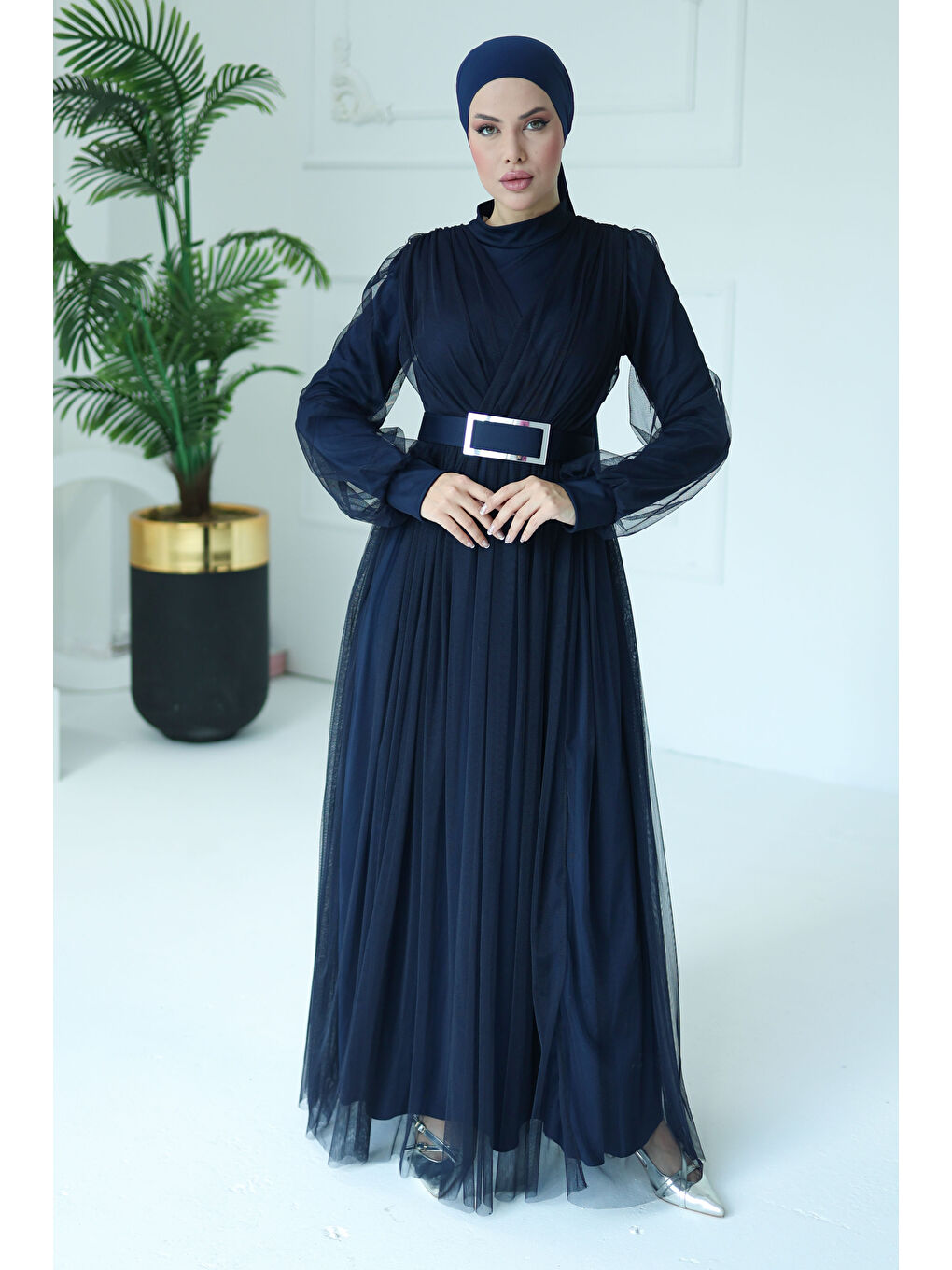 Abiye Elbise Lacivert - 26083-1