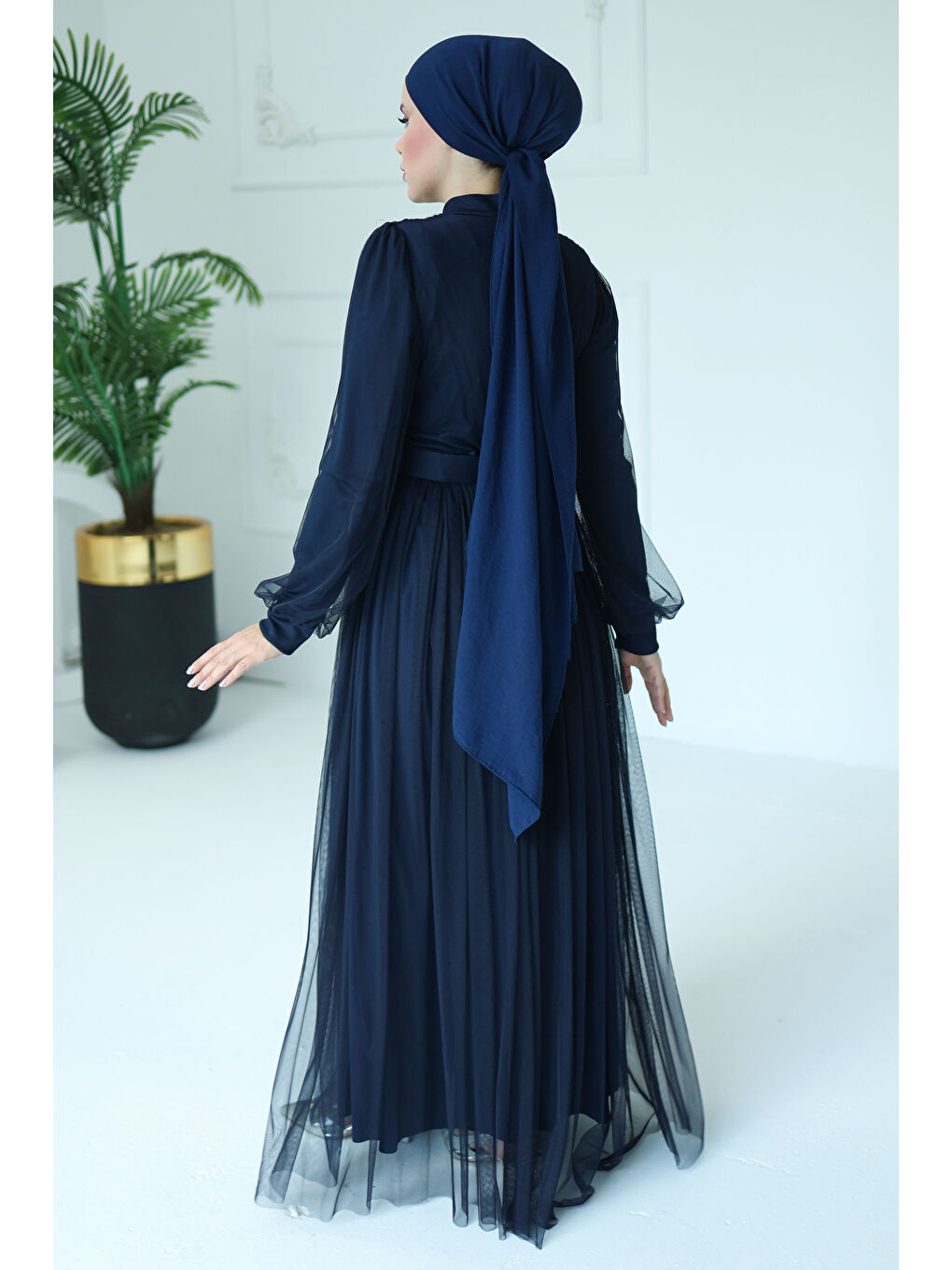 Abiye Elbise Lacivert - 26083-4