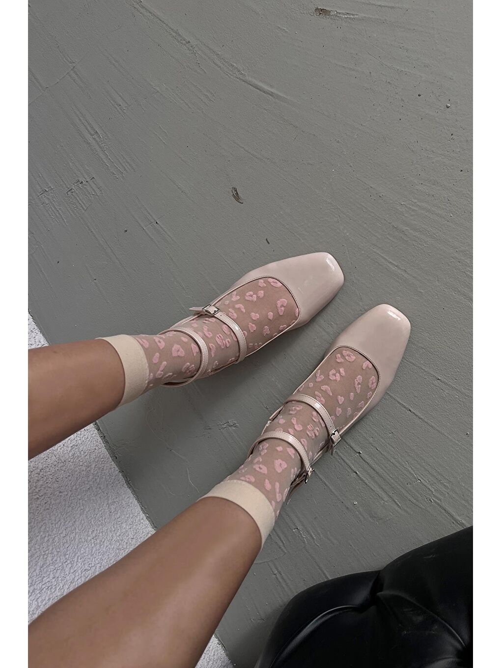 Viola Kadın  Topuklu Rugan Ayakkabı Bej-1