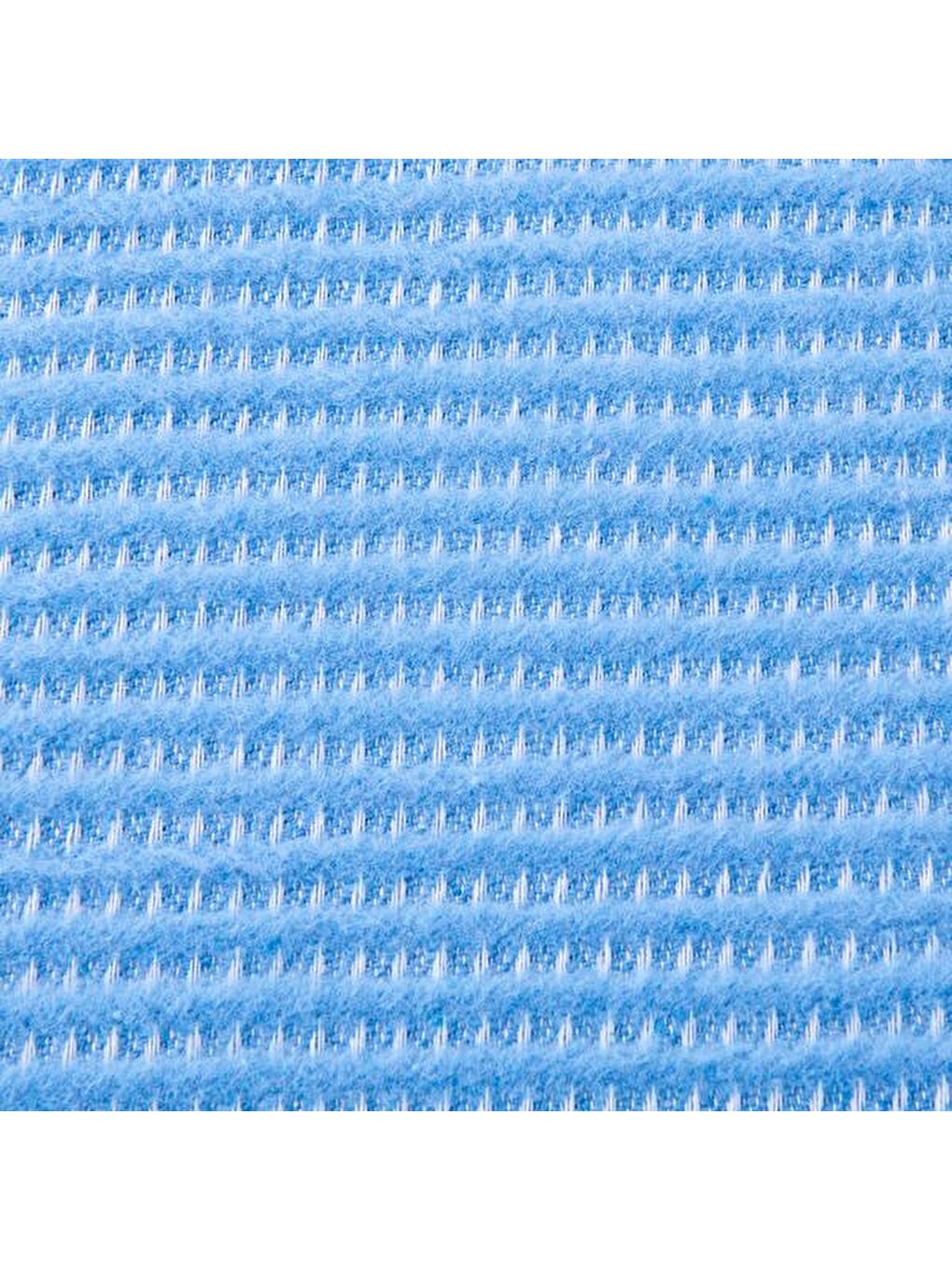 Soft Moza Pamuklu Tv Battaniyesi - Saks Mavisi - 130x170 cm-1