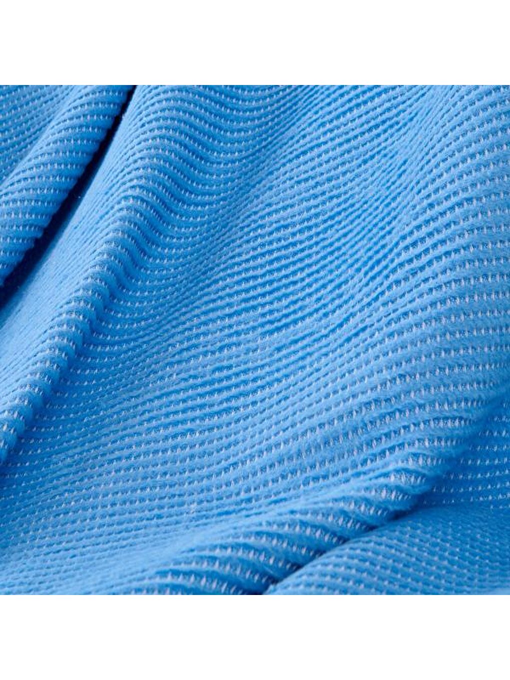 Soft Moza Pamuklu Tv Battaniyesi - Saks Mavisi - 130x170 cm-4